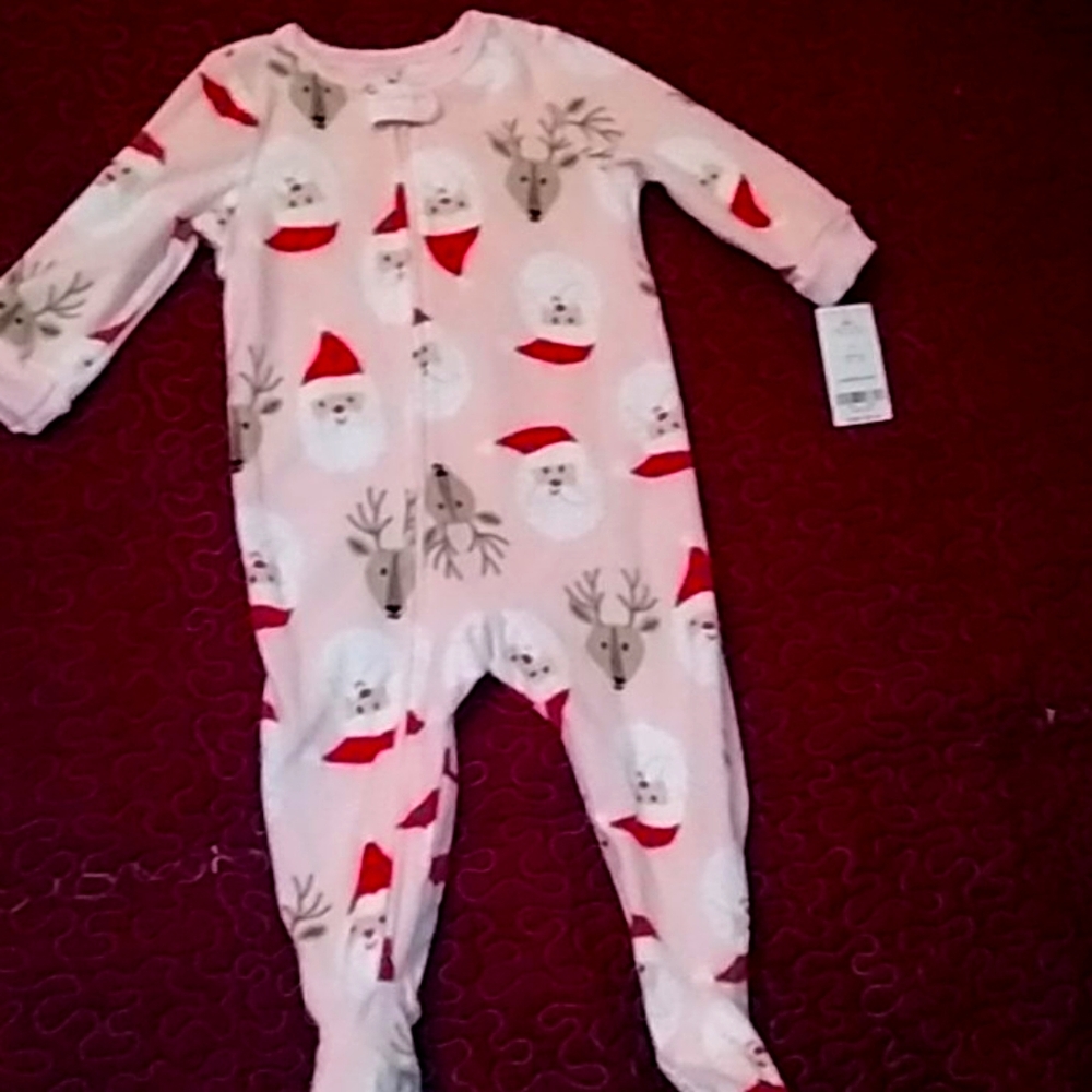 Carter's santa footie pjs